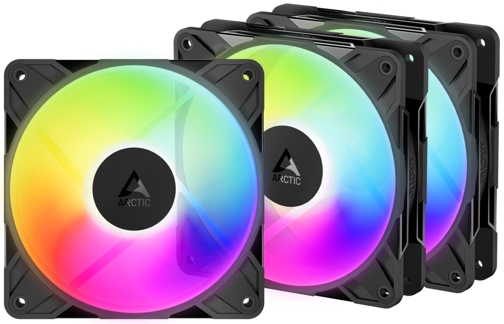 ARCTIC P12 Pro Reverse A-RGB ventilátor 120mm - 3 Pack ACFAN00333A