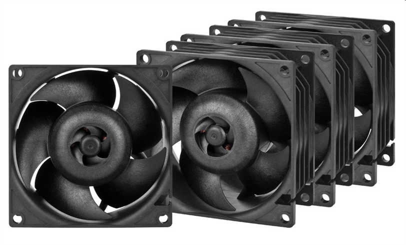 ARCTIC S8038-10K - 80mm Case Fan - dual ball bearing - max 10000 RPM - PWM regulated - Pack of 4 pcs ACFAN00291A