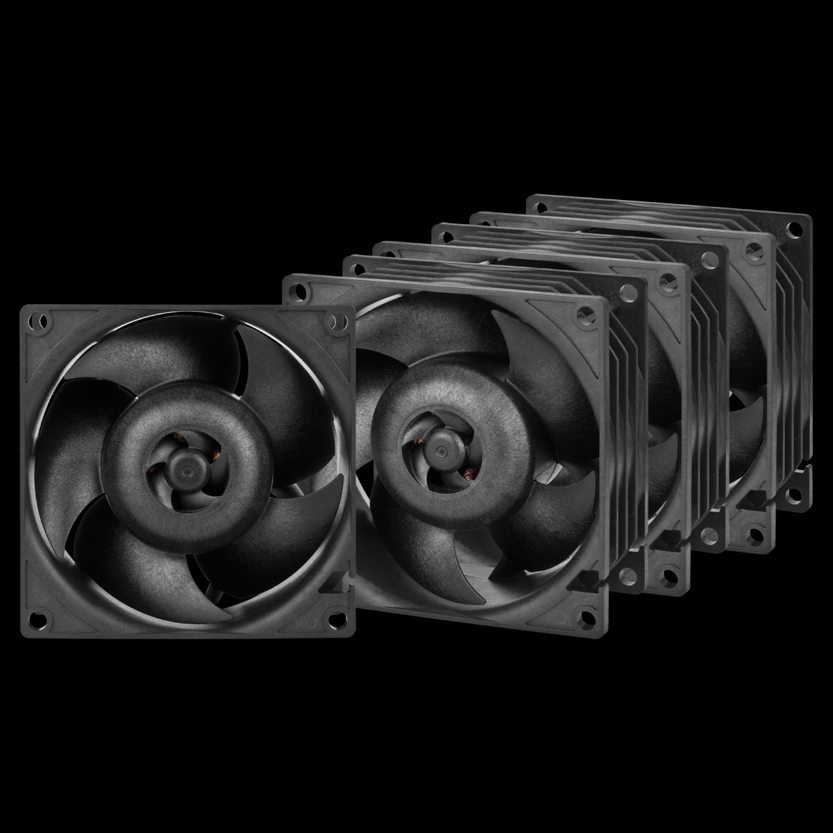 ARCTIC S8038-7K - 80mm Case Fan - dual ball bearing - max 7000 RPM - PWM regulated - Pack of 4 pcs ACFAN00292A