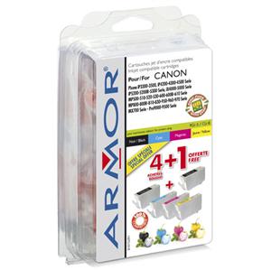 ARMOR cartridge pre CANON IP4200, IP4300, MP500, MP600 Serie 100% compat. , 2xčierna+c+m+y, 2x29ml/ 3x16ml, 2x B10152R1