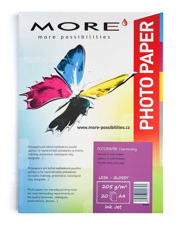 Armor fotopapír Harmony 205g, A4 glossy, 20 ks M10525