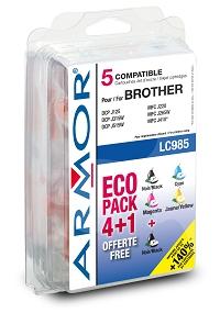 Armor ink-jet Brother 10/6ml(LC985BK/C/M/Y) B10173R1