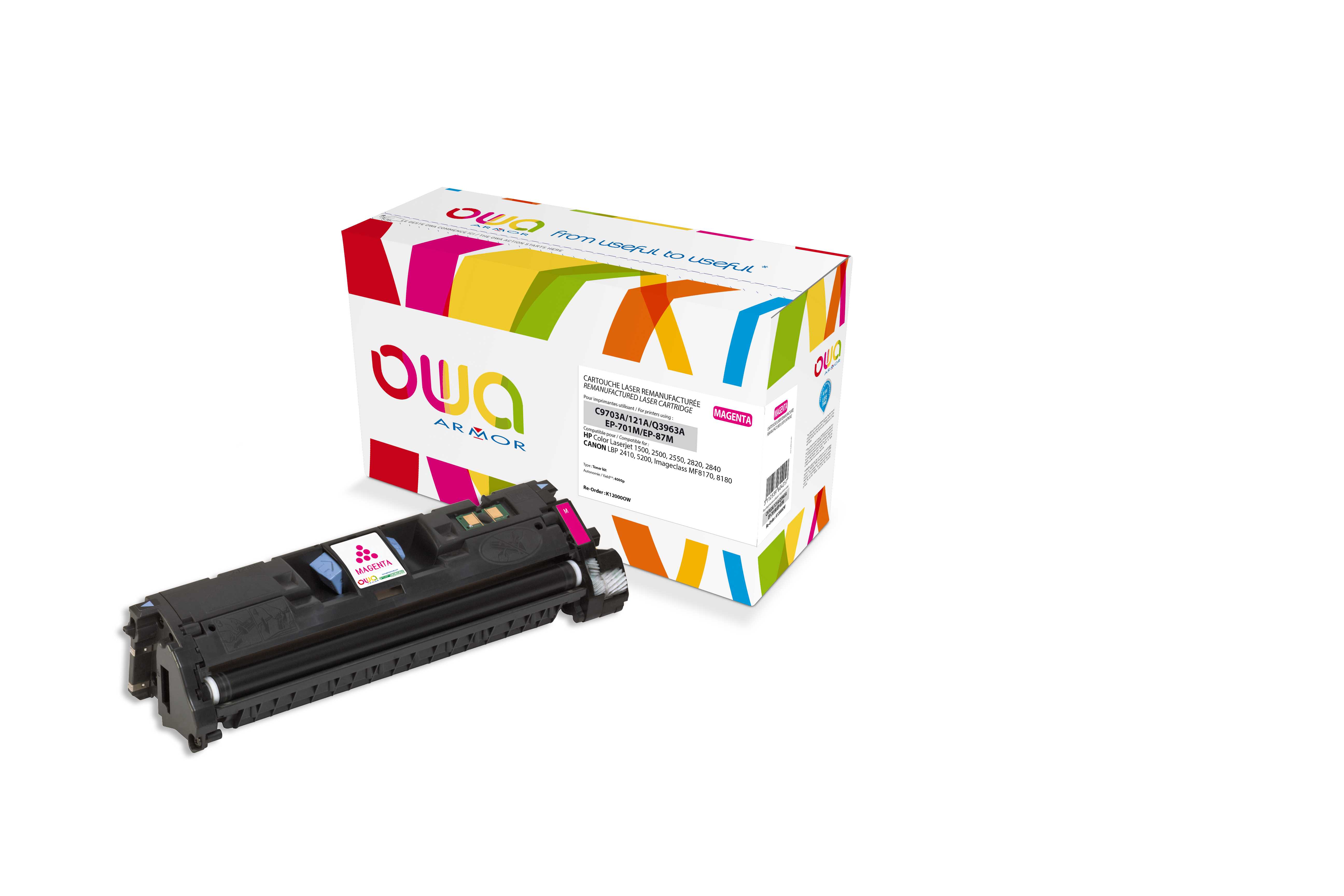 ARMOR toner pre HP CLJ 1500/2500/2550 magenta (C9703A,Q3963A,Q3973A), LBP 5200, 701m K12000