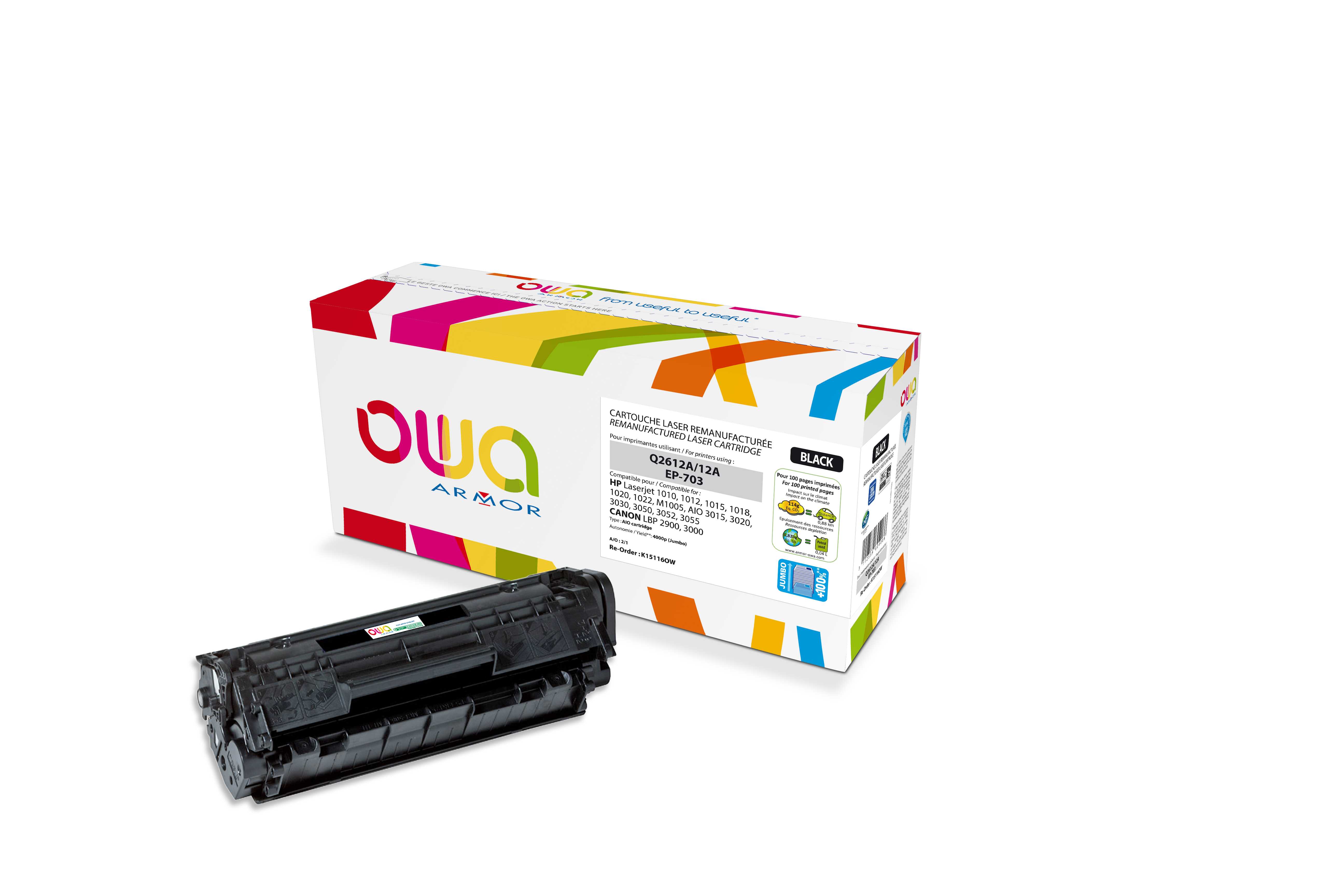 ARMOR toner pre HP Laserjet 1010, 1012, 1015, 1020, 1022, M1005, AIO 3015, 3020, 3030, 3050, 3052, 3055 -JUMBO + K15116