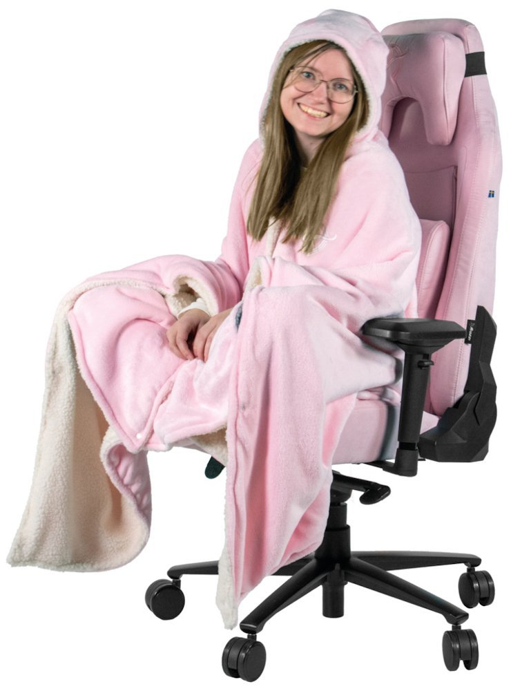AROZZI Chair Blanket Pink/ univerzální hřejivá deka pro herní a kancelářské židle/ růžová AROZZI-BLANKET-PNK