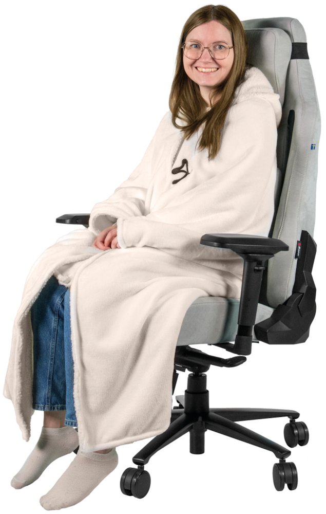 AROZZI Chair Blanket White/ univerzální hřejivá deka pro herní a kancelářské židle/ bílá AROZZI-BLANKET-WT