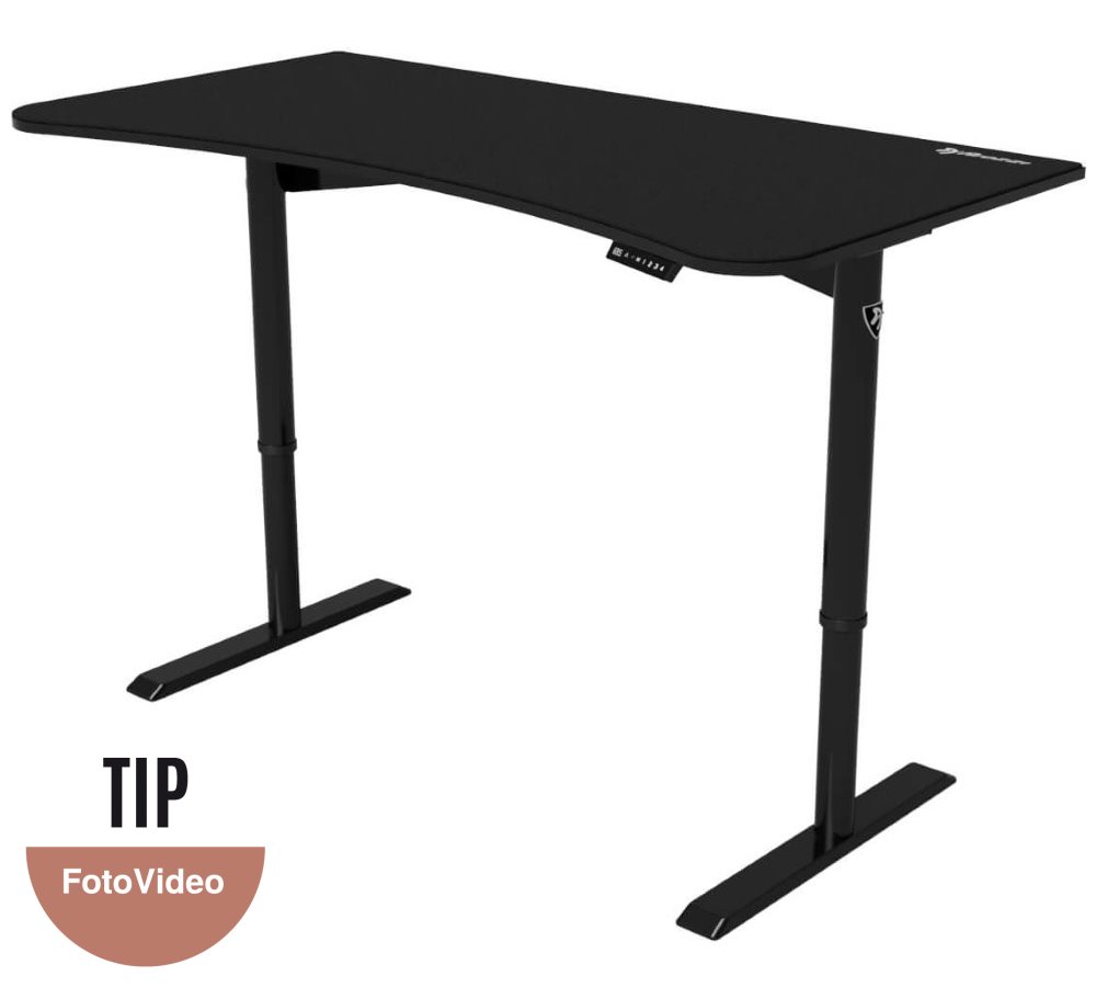 AROZZI herní stůl ARENA MOTO/ motorizovaný/ nastavení výšky 72 - 118 cm/ černý AZ-ARENA-MOTO