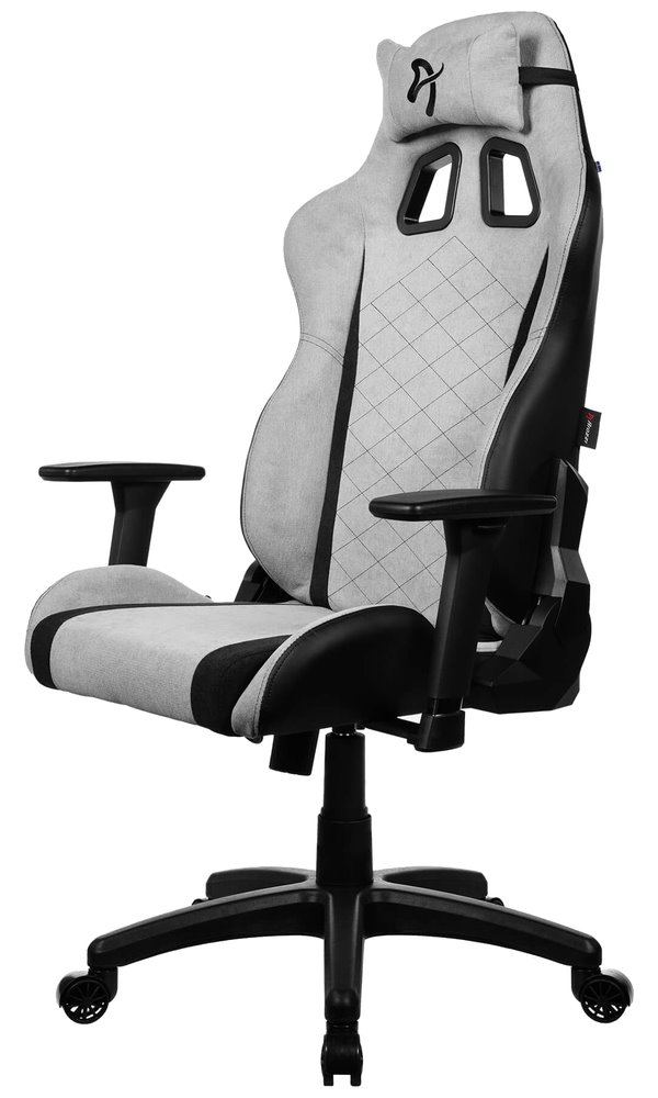 AROZZI herní židle AVANTI Soft Fabric Light Grey/ látkový povrch/ světle šedá AVANTI-SFB-LG