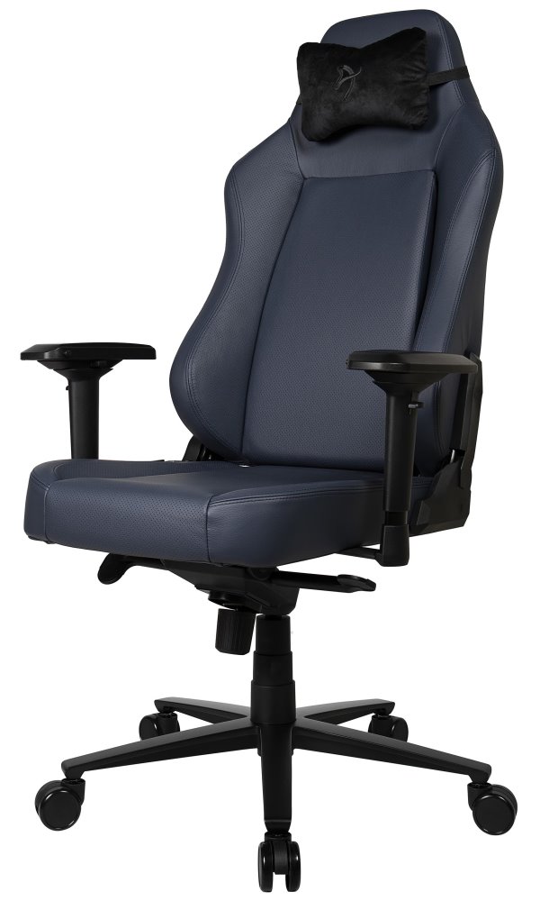 AROZZI herní židle PRIMO Full Premium Leather Ocean/ 100% přírodní italská kůže/ tmavě šedomodrá PRIMO-PREM-OC