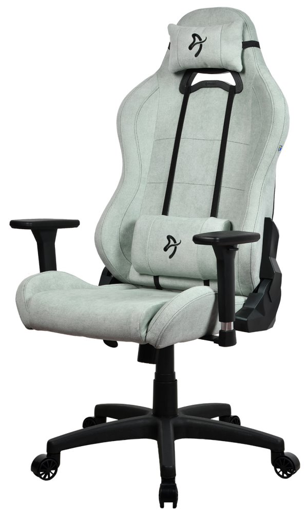 AROZZI herní židle TORRETTA Soft Fabric v2/ látkový povrch/ perlově zelená TORRETTA-SFB-PGN
