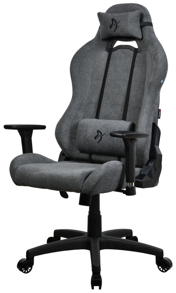 AROZZI herní židle TORRETTA Soft Fabric v2/ látkový povrch/ šedá popelavá TORRETTA-SFB-ASH2