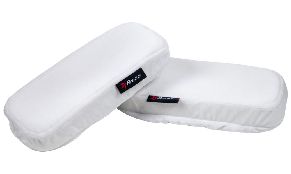 AROZZI Memory Foam Armrest Pads/ náhradní područky pro herní židle/ paměťová pěna/ bílé AZ-MFPAD-WT