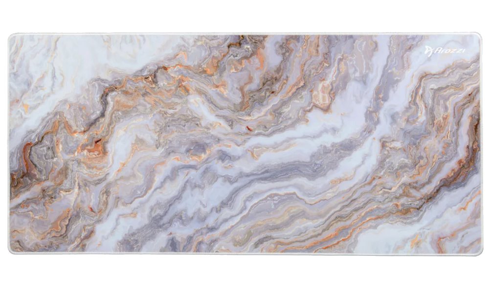 AROZZI ZONA Mousepad XL White Marble/ XL podložka na stůl/ 900x420x4 mm/ voděodolná AZ-ZONA-900-D032