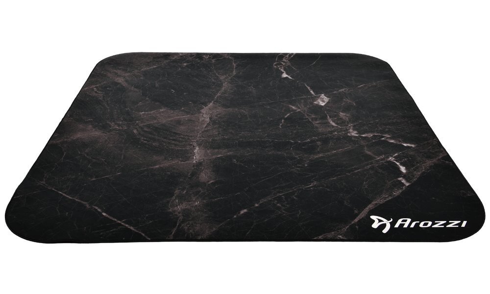 AROZZI Zona Quattro Black Marble/ ochranná podložka na podlahu/ 116 x 116 cm/ design černý mramor AZ-ZONA-QTRO-BKM
