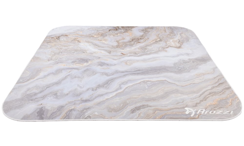 AROZZI Zona Quattro White Marble/ ochranná podložka na podlahu/ 116 x 116 cm/ design bílý mramor AZ-ZONA-QTRO-WTM