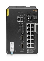 Aruba 4100i 12-port 1GbE (8-port Class 4 POE and 4-port Class 6 POE) 2-port SFP+ DIN Mount Switch JL817A RENEW JL817AR