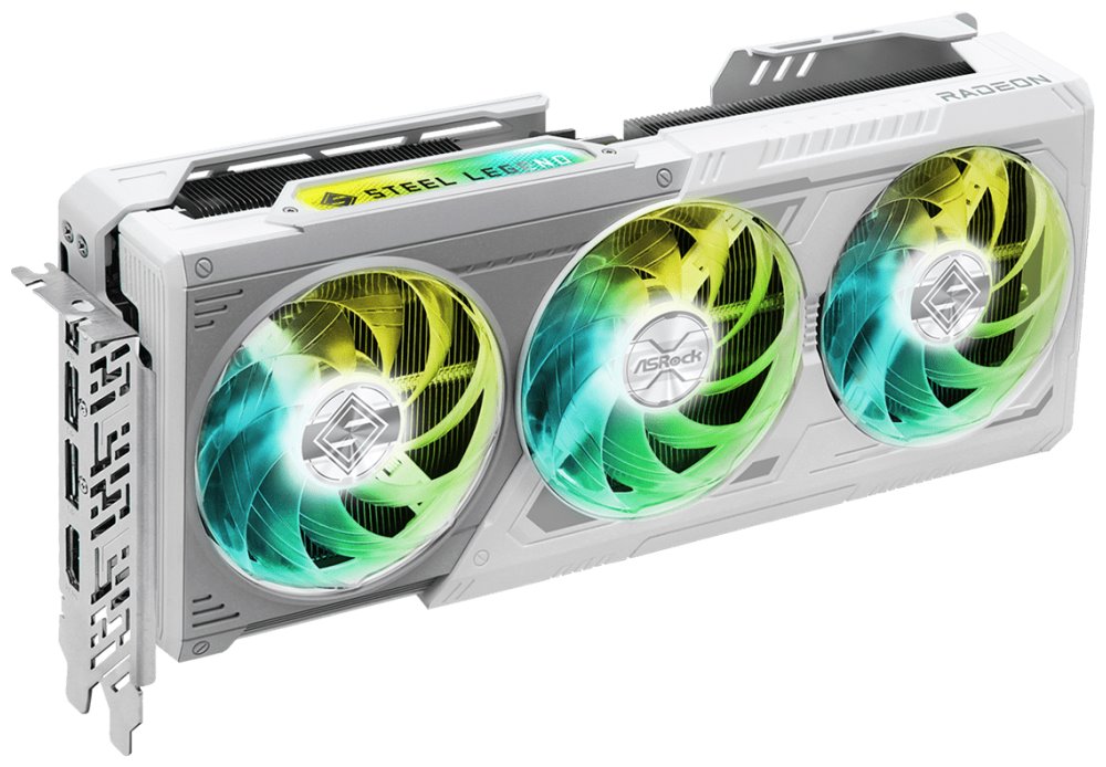 ASROCK AMD Radeon RX 9070 XT Steel Legend 16GB / 16GB GDDR6 / PCI-E / HDMI / 3x DP / Bílá 90-GA5DZZ-00UANF