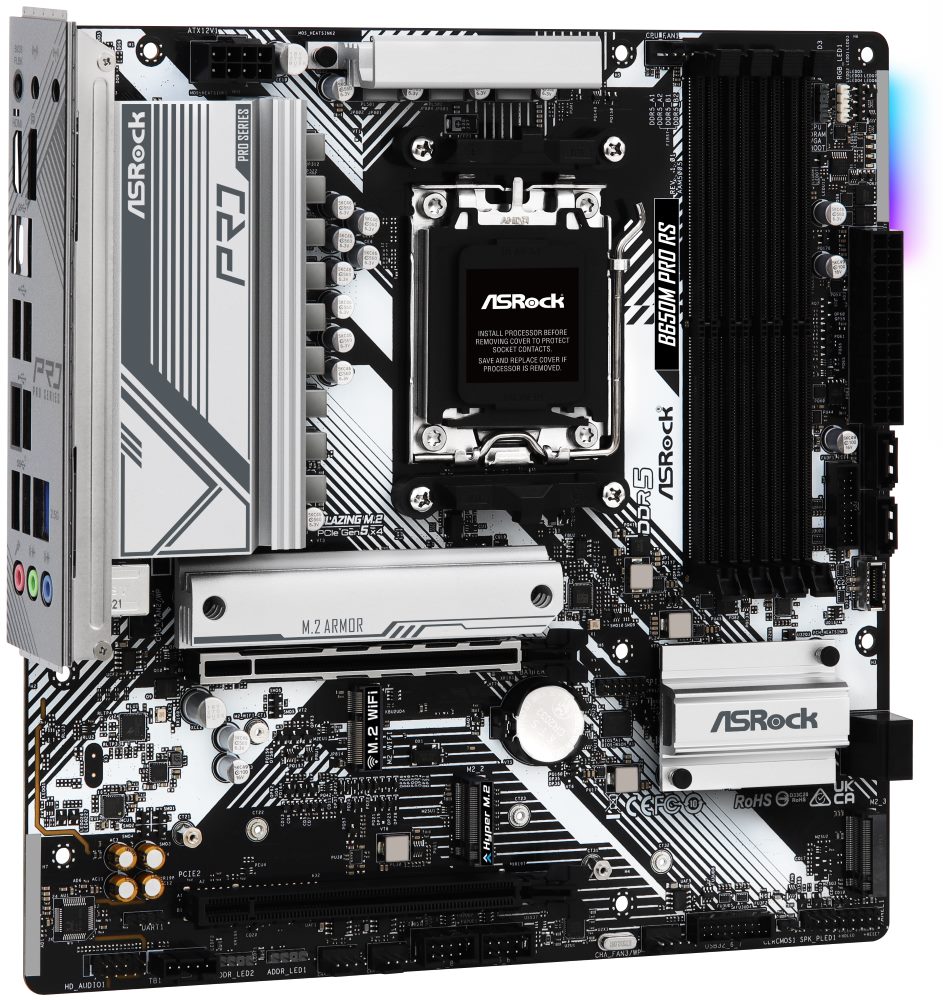 ASROCK B650M PRO RS (AM5, amd B650, 4x DDR5 6000, 4x SATA3)