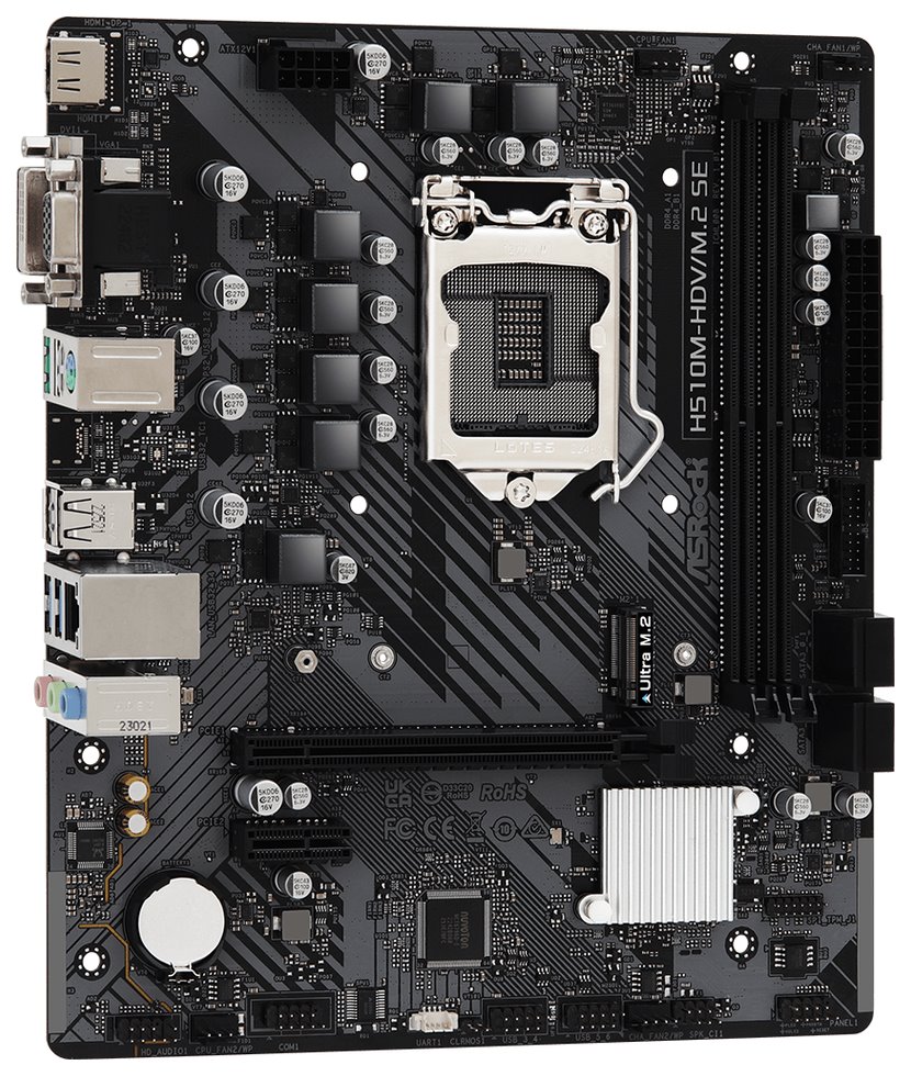 ASROCK H510M-HDV/M.2 SE (intel 1200, 2xDDR4 2933MHz, 4xSATA3, VGA+DVI +HDMI, 1xGLAN, mATX)