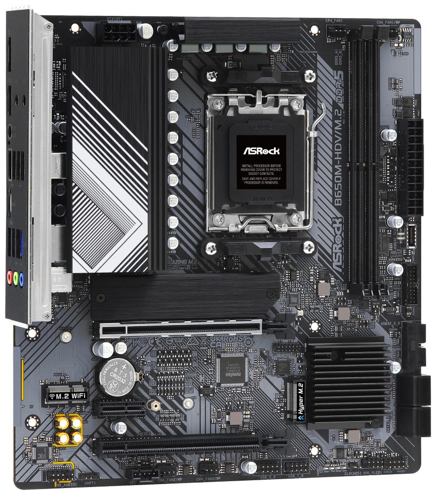 ASROCK MB B650M-HDV/M.2 (AM5, amd B650, 2xDDR5, PCIE 5.0, HDMI+DPort, 4xSATA3 +2xM.2, USB3.2 G2, GLAN 2,5G, mATX)
