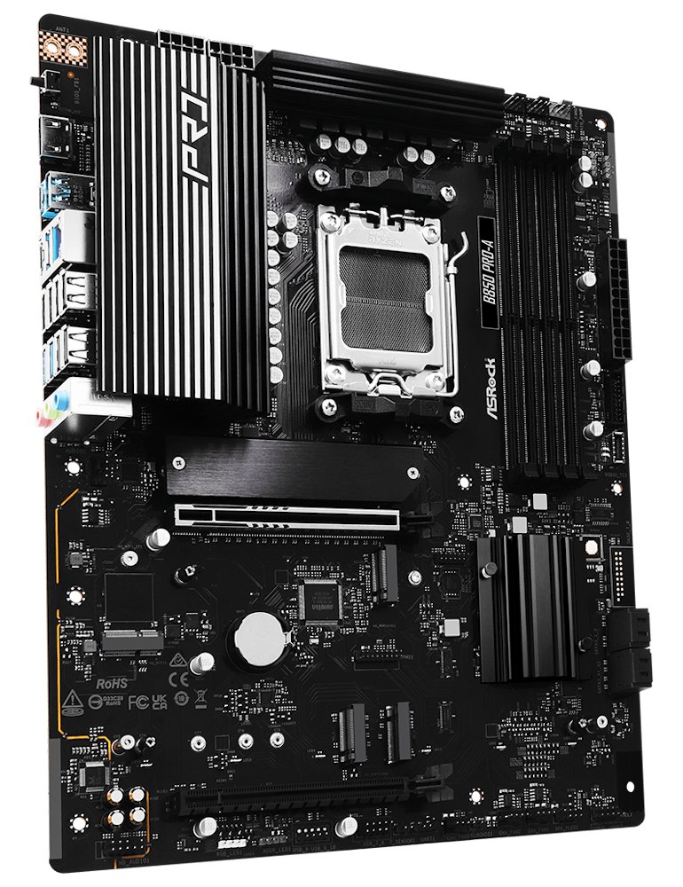 ASRock MB Sc AM5 B850 Pro-A, AMD B850, 4xDDR5, 1xUSB-C, HDMI, ATX