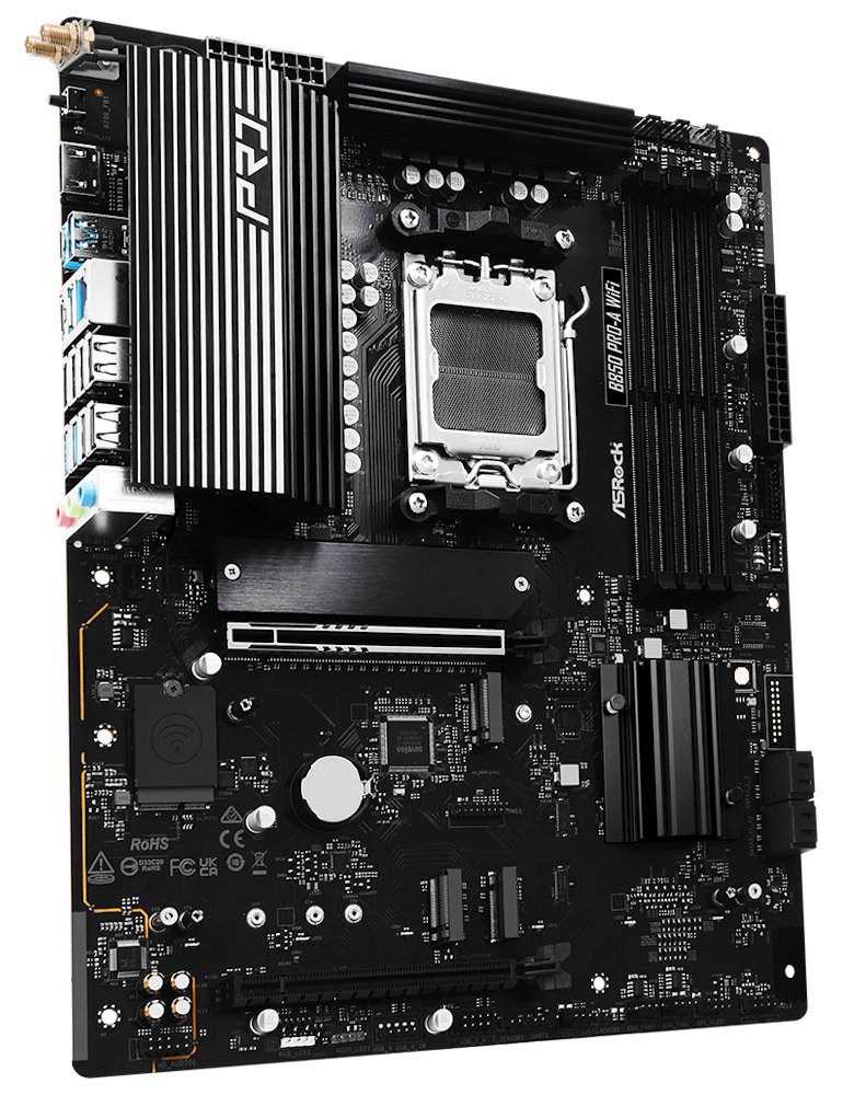 ASRock MB Sc AM5 B850 Pro-A WiFi, AMD B850, 4xDDR5, 1xUSB-C, 1xHDMI, WiFi, ATX