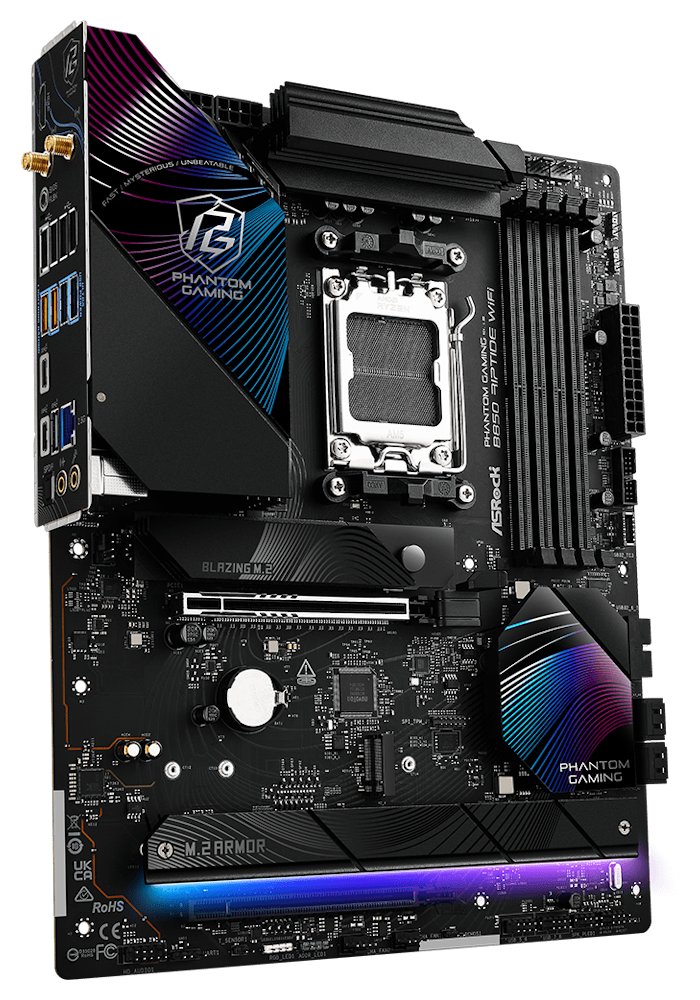 ASRock MB Sc AM5 B850 Riptide WiFi, AMD B850, 4xDDR5, 1xHDMI, WiFi, ATX