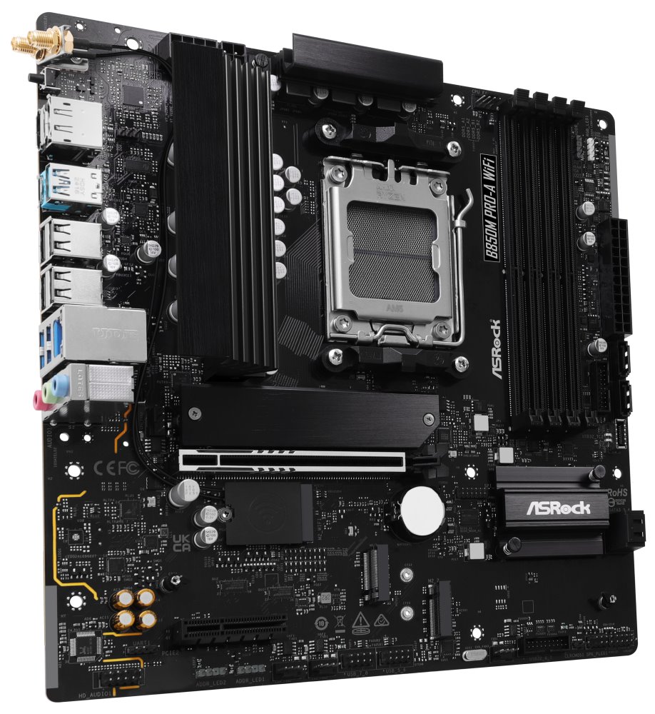 ASRock MB Sc AM5 B850M PRO-A WIFI, AMD B850, 4xDDR5, 1xDP, 1xHDMI, WiFi, mATX