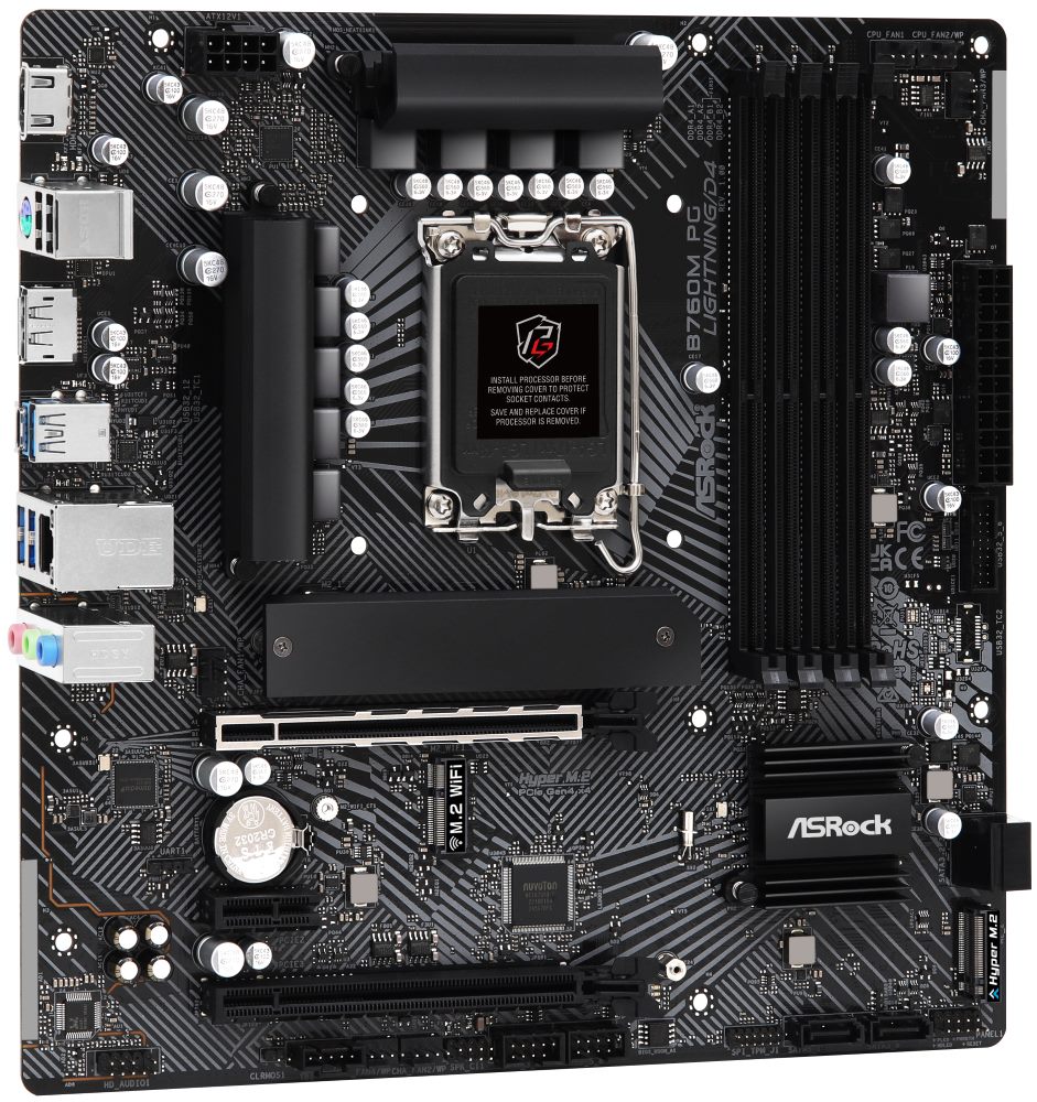 ASRock MB Sc LGA1700 B760M PG LIGHTNING/D4, Intel B760, 4xDDR4, 1xDP, 1xHDMI, mATX