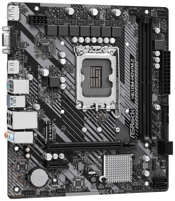 ASRock MB Sc LGA1700 H610M-HDV/M.2 R2.0, Intel H610, 2xDDR4, 1xDP, 1xHDMI, 1xVGA, mATX
