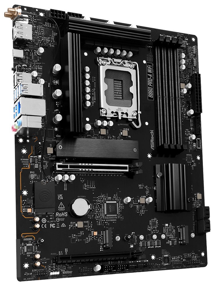 ASRock MB Sc LGA1851 B860 Pro-A WiFi, Intel B860, 4xDDR5, 1xDP, 1xHDMI, WiFi, ATX