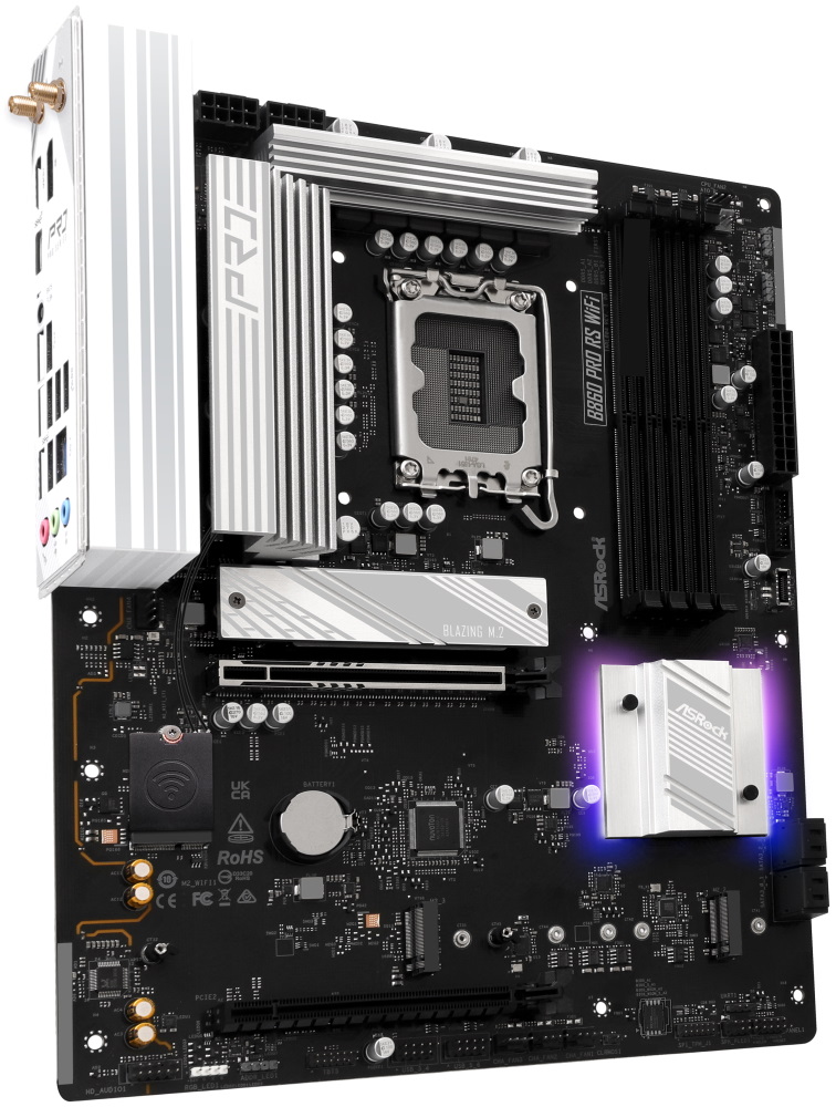 ASRock MB Sc LGA1851 B860 Pro RS WiFi, Intel B860, 4xDDR5, 1xDP, 1xHDMI, WiFi, ATX