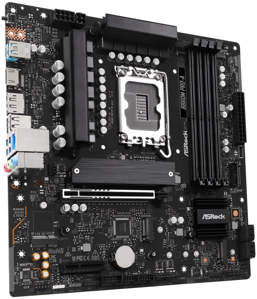 ASRock MB Sc LGA1851 B860M Pro-A, Intel B860, 4xDDR5, 1xDP, 1xHDMI, mATX