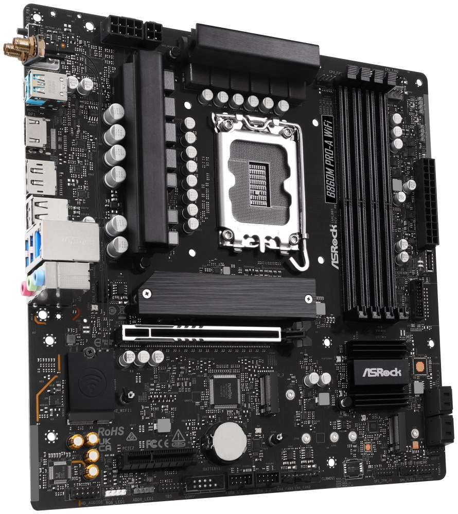 ASRock MB Sc LGA1851 B860M Pro-A WiFi, Intel B860, 4xDDR5, 1xDP, 1xHDMI, WiFi, mATX