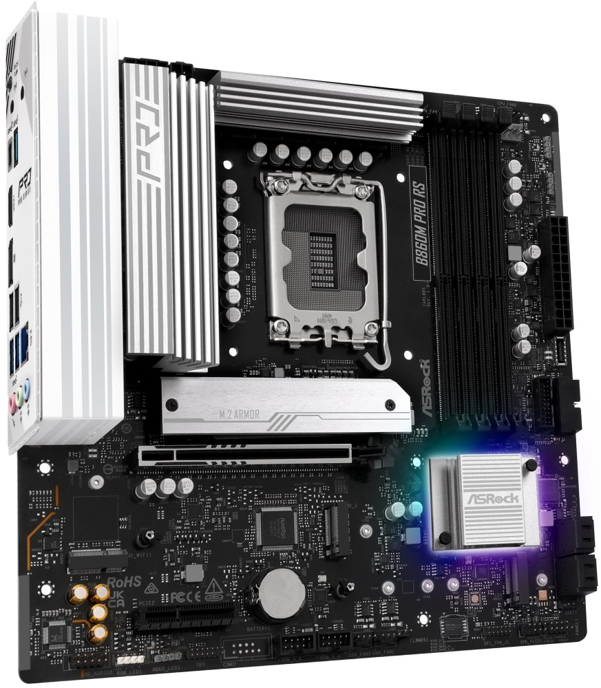 ASRock MB Sc LGA1851 B860M Pro RS, Intel B860, 4xDDR5, 1xDP, 1xHDMI, mATX