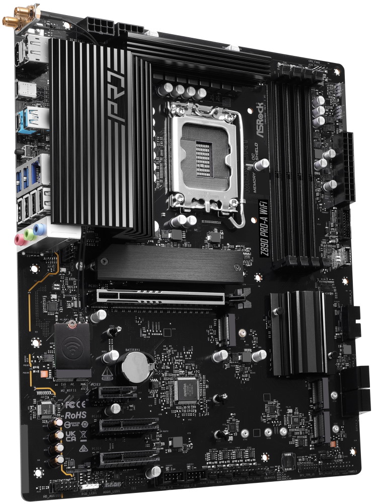 ASRock MB Sc LGA1851 Z890 PRO-A WIFI, Intel Z890, 4xDDR5, 1xDP, 1xHDMI, 1xThunderbolt, WI-FI