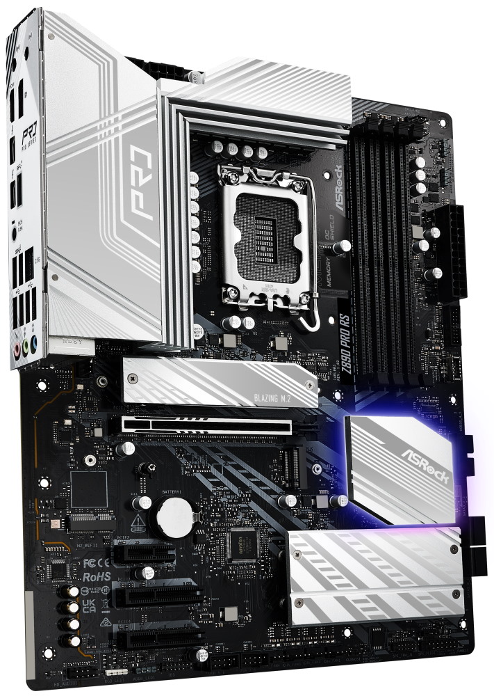 ASRock MB Sc LGA1851 Z890 PRO RS, Intel Z890, 4xDDR5, 1xDP, 1xHDMI, 2xThunderbolt, WI-FI