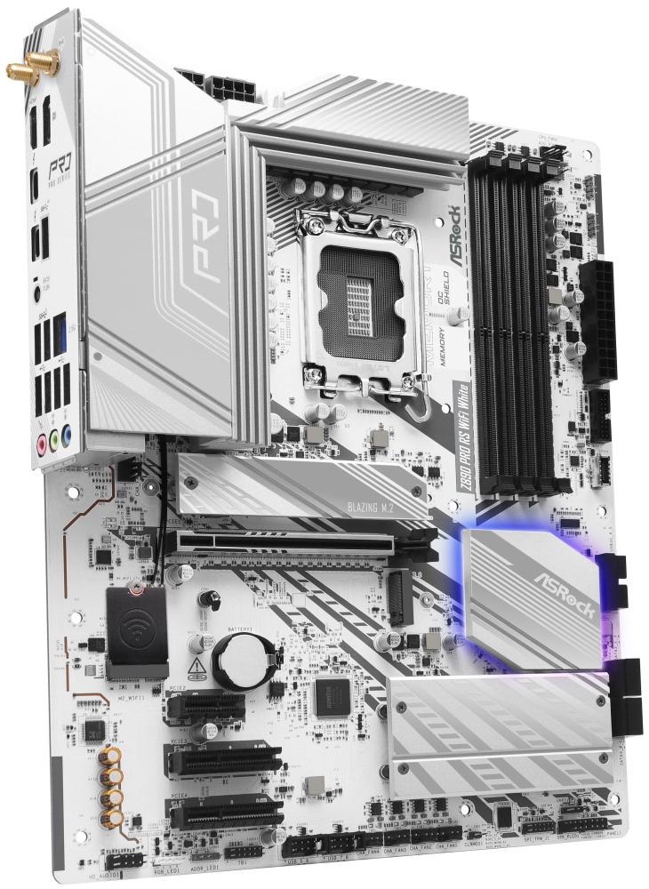 ASRock MB Sc LGA1851 Z890 PRO RS WIFI WHITE, Intel Z890, 4xDDR5, 1xHDMI, WI-FI