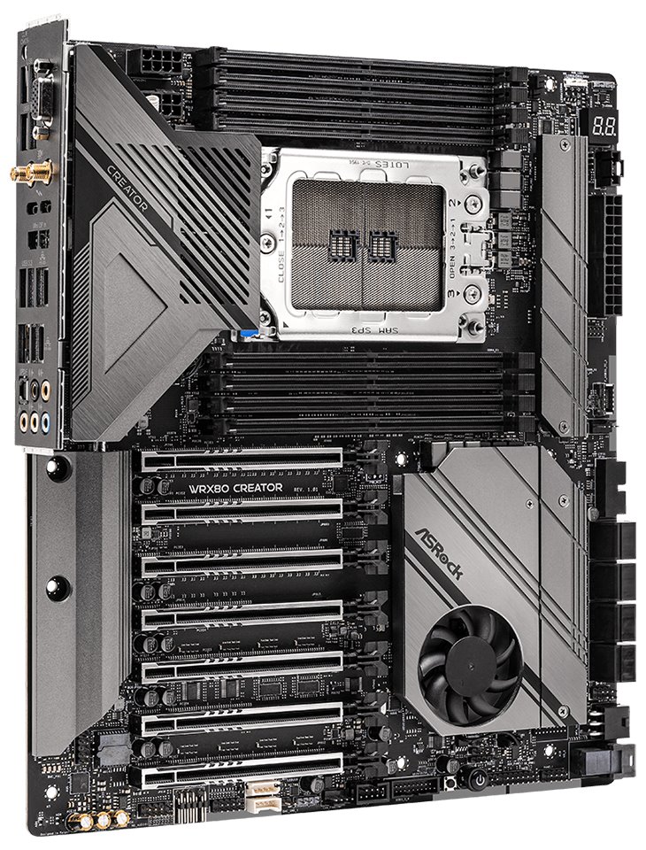 ASRock MB Sc sWRX8 WRX80 Creator R2.0, AMD WRX8, 8xDDR4, 1xVGA, WiFi, eATX