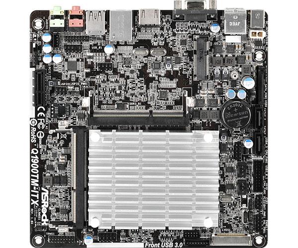 ASRock Q1900TM-ITX, J1900 (2 GHz), DualDDR3L-1333, SATA2, HDMI, D-Sub, mITX