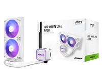 ASROCK Vodní chladič Pro White 240 ARGB, 2x120mm, LGA1851, AM5, bílá 90-APRA24-WAAGA6