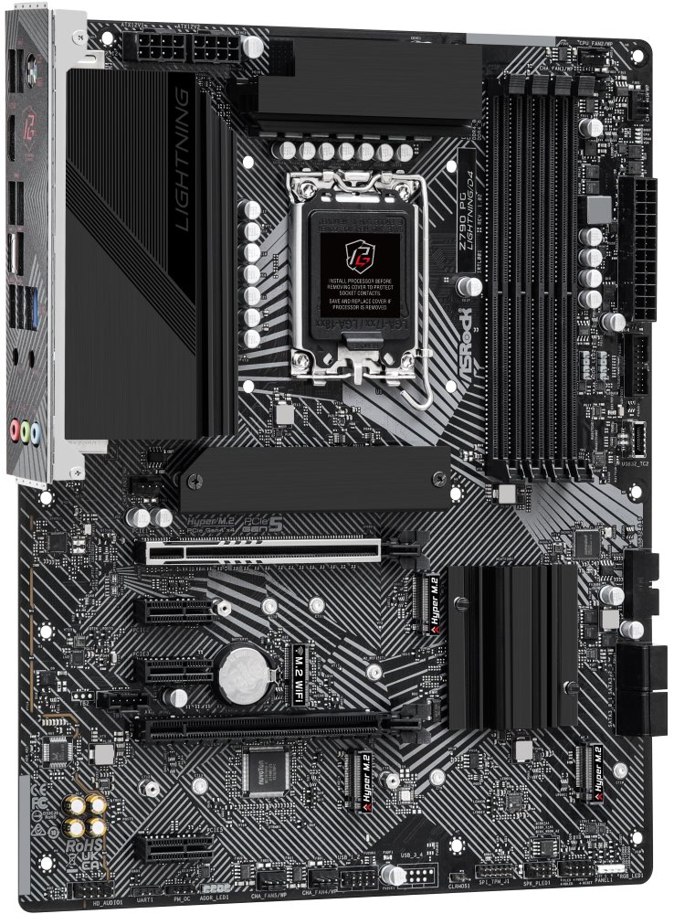 ASROCK Z790 PG LIGHTNING/D4 (intel 1700 12+13gen, 4xDDR4 5333MHz, 4xSATA3, 4x M.2, HDMI+eDP, 1xGLAN, ATX)