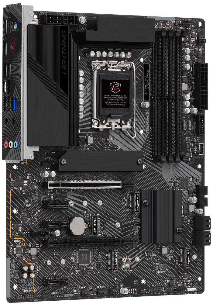 ASROCK Z790 PG LIGHTNING (intel 1700 12+13gen, 4xDDR5 6800MHz, 4xSATA3, 4x M.2, HDMI +eDP, 1xGLAN, ATX)