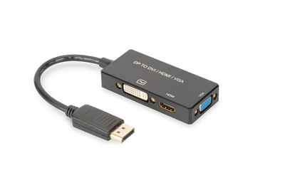 ASSMANN DisplayPort 1in3 HDMI, DVI and VGA converter cable AK-340418-002-S