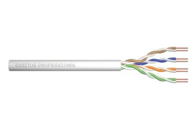 ASSNET250 CAT 6 U-UTP instalační kabel, drát, délka 305 m, Papírový box, AWG 23/1, PVC barva šedá ACU-4611-305