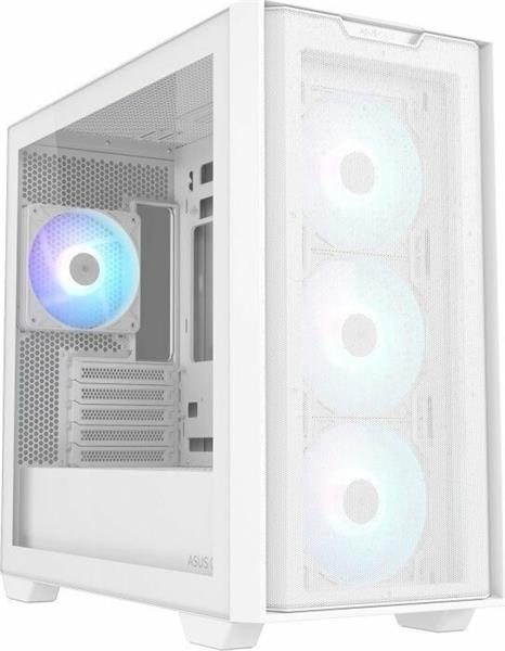 ASUS A21 CASE TG WHITE, 4x ARGB LED fan, mATX, biela 90DC00H3-B19010