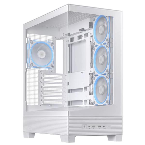 ASUS A31 PLUS TG ARGB WHITE skrinka ATX biela 4x ARGB fan 90DC00R3-B19000