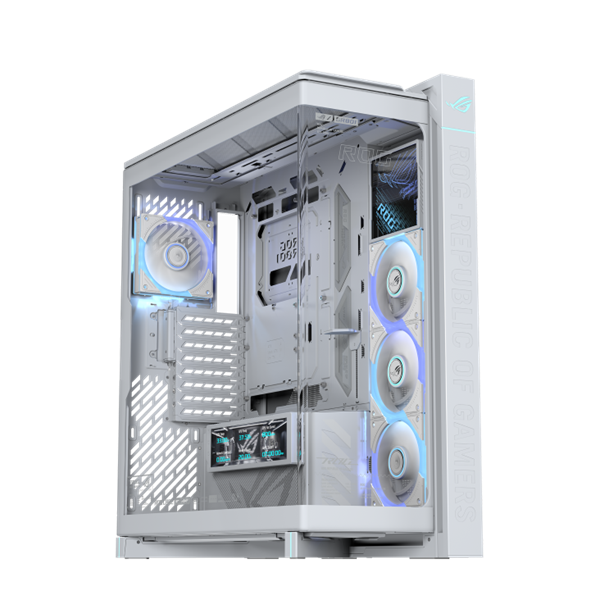 ASUS case ROG Cronox ARGB, E-ATX, Průhledná bočnice, 4x120mm ARGB, bílá 90DC00T3-B09030