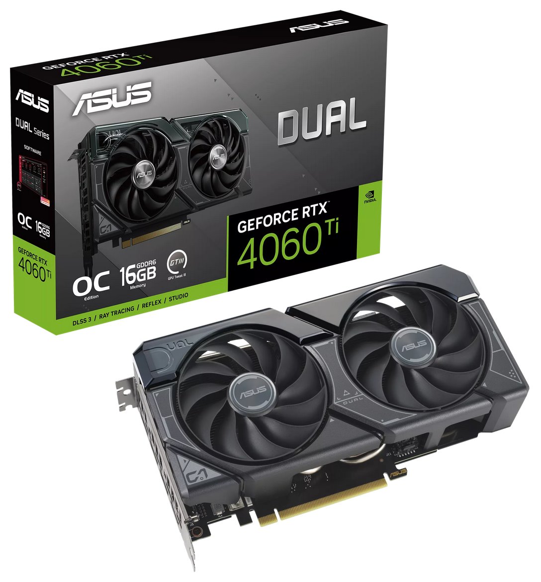 ASUS Dual GeForce RTX 4060 Ti/OC/16GB/GDDR6 90YV0JH0-M0NA00