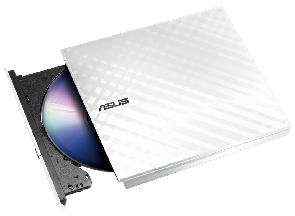 ASUS DVD-/+RW 8x, white, externí, USB 2.0, Retail SDRW-08D2S-U LITE/WHT/G/AS